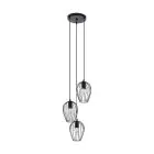 Eglo Lampa Wisząca Newtown Stal Czarny | IP20 - Nadaje Się Do 3x E27 