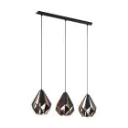 Eglo Lampa Wisząca Carlton 1 Czarny, Miedź | Nadaje Się Do 3x E27