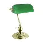 Eglo Lampa Stołowa Banker Stal Złoty Zielony | IP20 - Nadaje Się Do 1x E27 