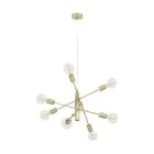 Eglo Lampa Wisząca Gradoli 1 Stal Złoty | IP20 - Nadaje Się Do 8x E27 
