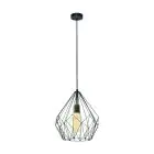 Eglo Lampa Wisząca Carlton Stal Czarny | IP20 - Nadaje Się Do 1x E27 