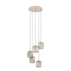 Eglo Lampa Wisząca Romazzina Stal Piaszczysty | Nadaje Się Do 5x E27