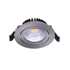 Noxion LED Uchylny Slim Spot Srebro Okrągła 6W 550lm 60D - 927 Bardzo Ciepła Biel | 85mm - IP54 - Ściemnianie - Najlepsze Renderowanie Kolorów